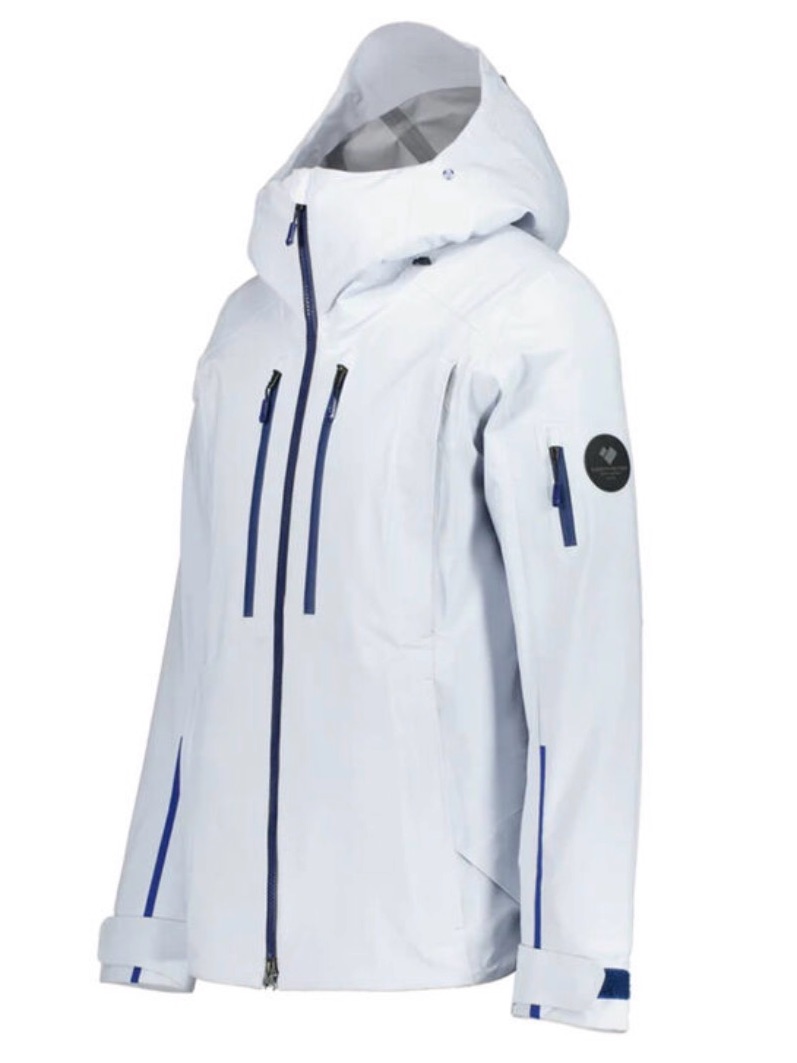 Obermeyer Light Blue Ski Jacket With Navy Trim
